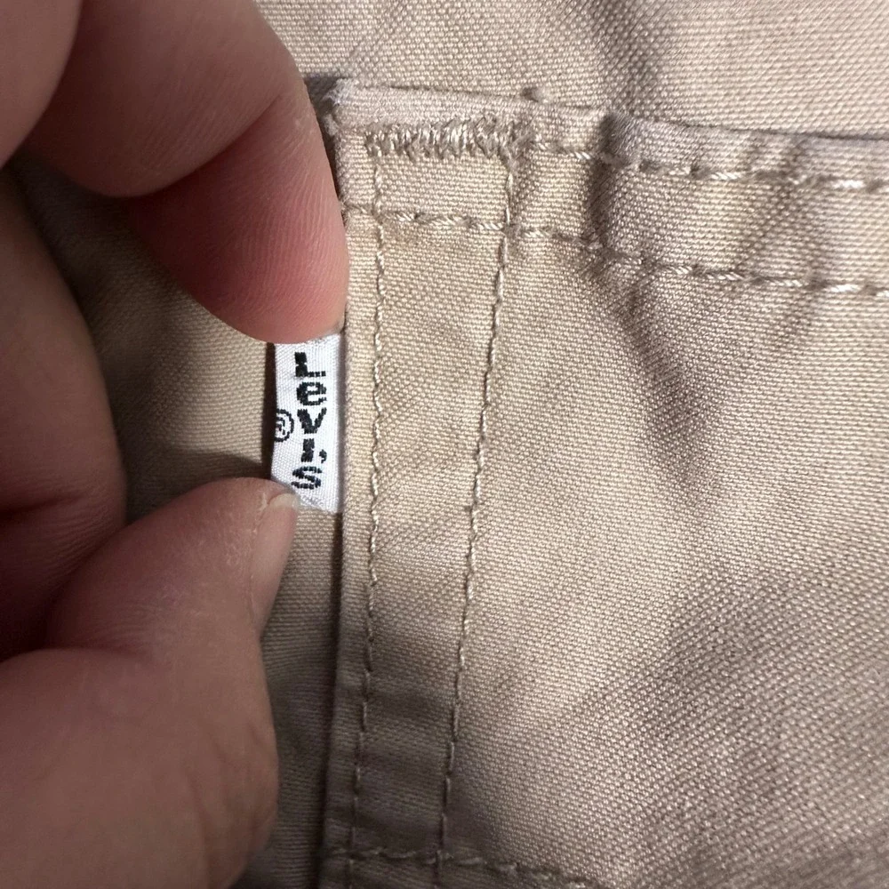 Levi Strauss 514 Jeans Slim Straight Tan Chino Pants Mens W34 L30